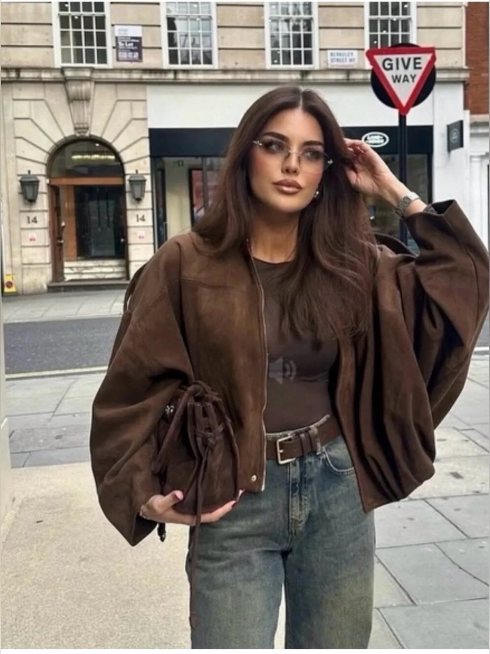Zara bomber suede jacket